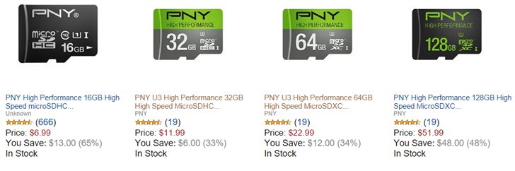 Fotografía - [Alerta Trato] Amazon Gold Box tiene PNY MicroSD Tarjetas A la venta, incluyendo una tarjeta de 128 GB por sólo $ 52